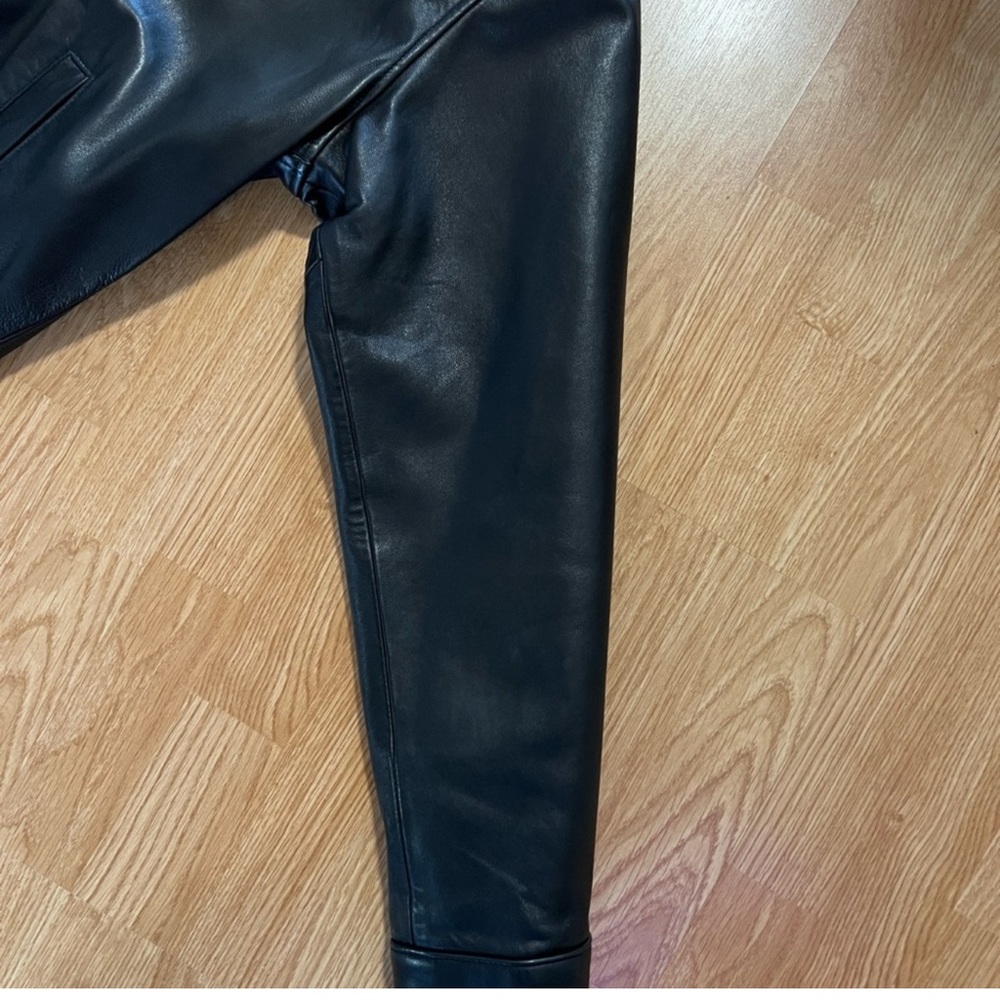 Polo Ralph Lauren Vintage Black Lambskin Leather Jacket Butter Soft Men's Size L - Picture 3 of 16